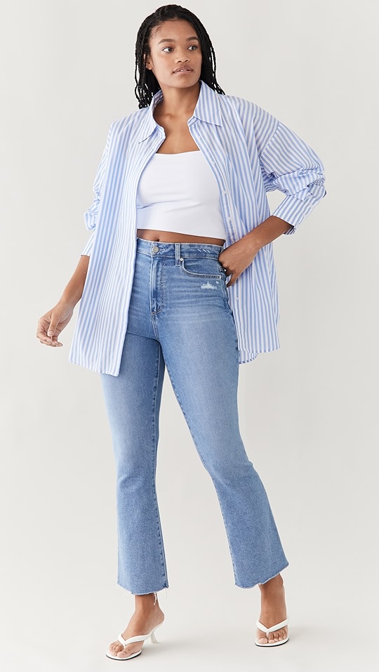paige flaunt denim femme 宽松裤脚牛仔裤 | shopbop