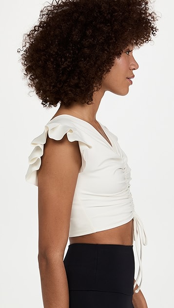 port de bras stelle 荷叶边短版上衣