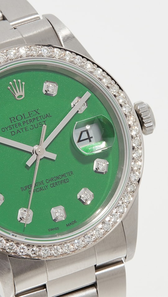 rolex datejust model 绿钻腕表 36mm