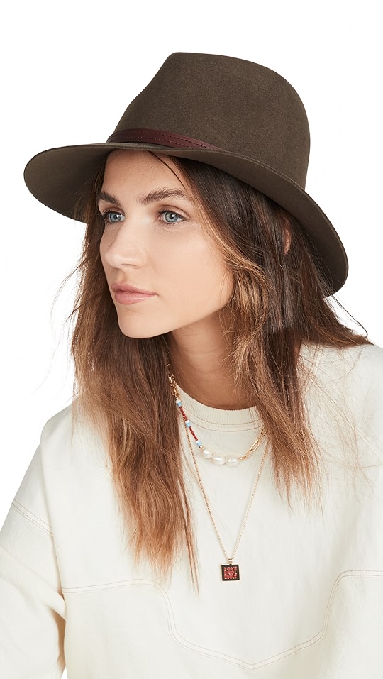 松软帽檐费朵拉帽