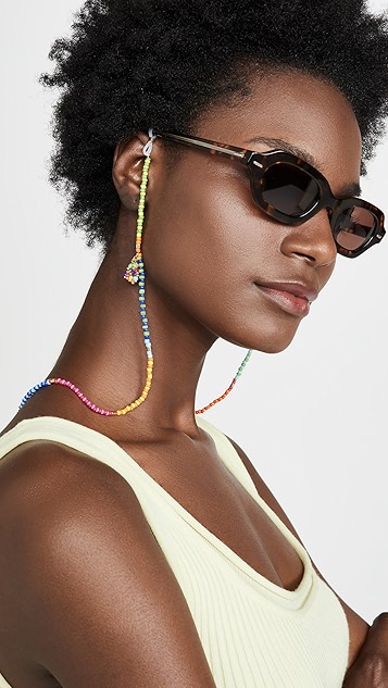 roxanne assoulin 拼接珠饰眼镜挂链