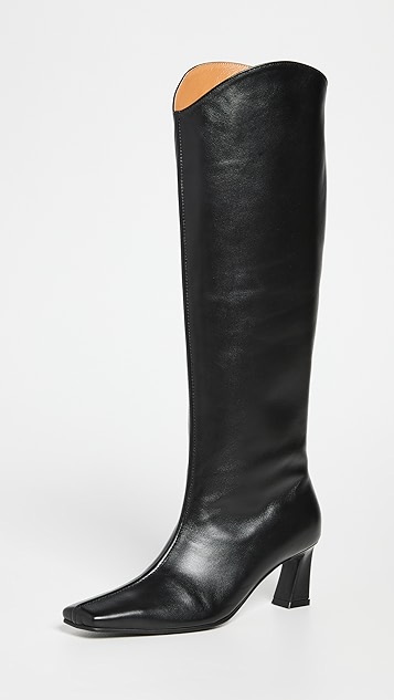 reike nen 正面滚边长筒靴