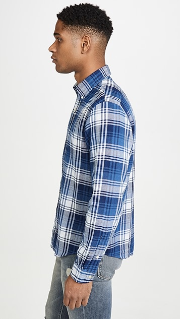 polo ralph lauren 格子双面长袖衬衣