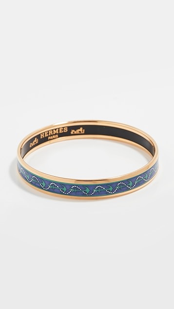 hermes 爱马仕细窄珐琅船锚型手镯