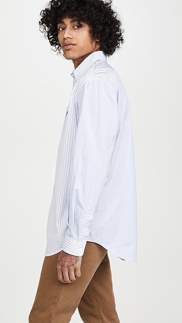 schnaydermans 宽大拼接长袖衬衣