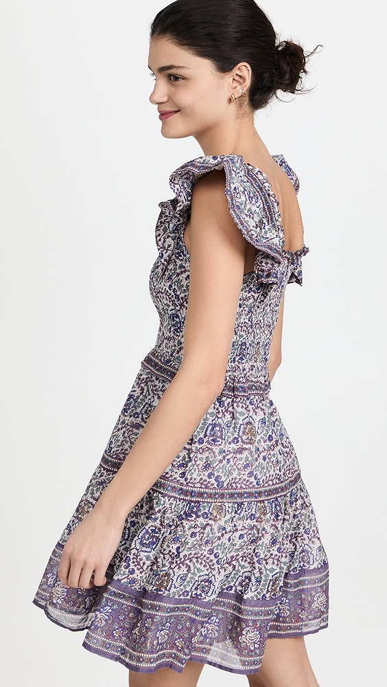 rosita 镶边抽褶连衣裙