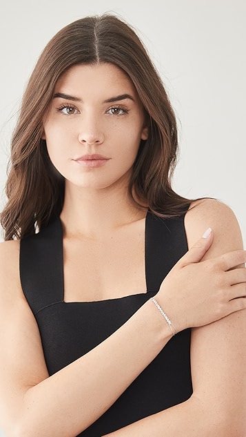 suzanne kalan fireworks 18k 金垂直钻石长方形手链