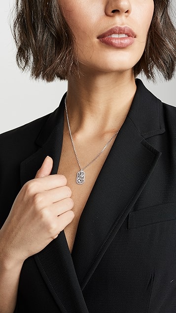 suzanne kalan 18k 白金迷你标志项链