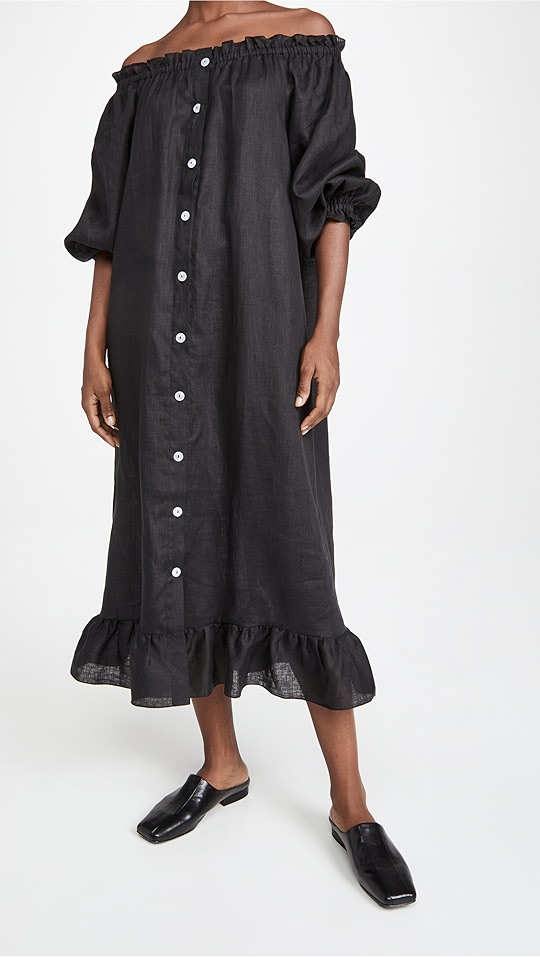 sleeper 炭黑便服连衣裙 | shopbop