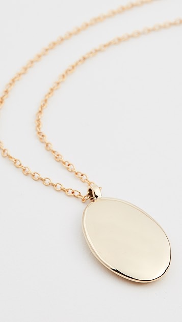 椭圆形圆牌吊坠项链