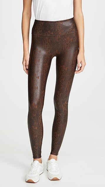 人造皮蛇皮铁腿裤