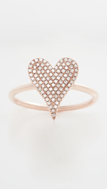 小号密镶心形戒指