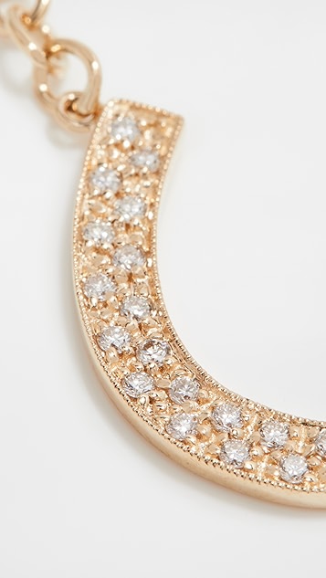 14k 密镶马鞍形项链