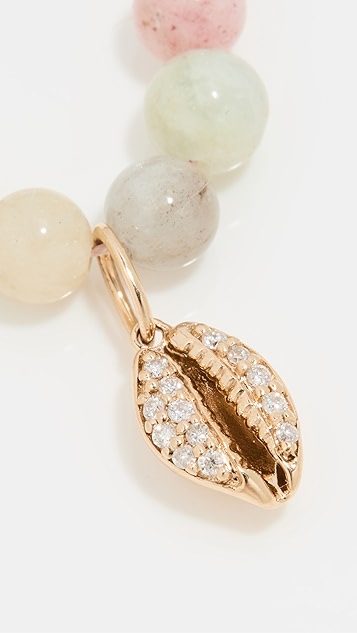 sydney evan 14k 小号玛瑙贝坠饰 4 毫米多股项链