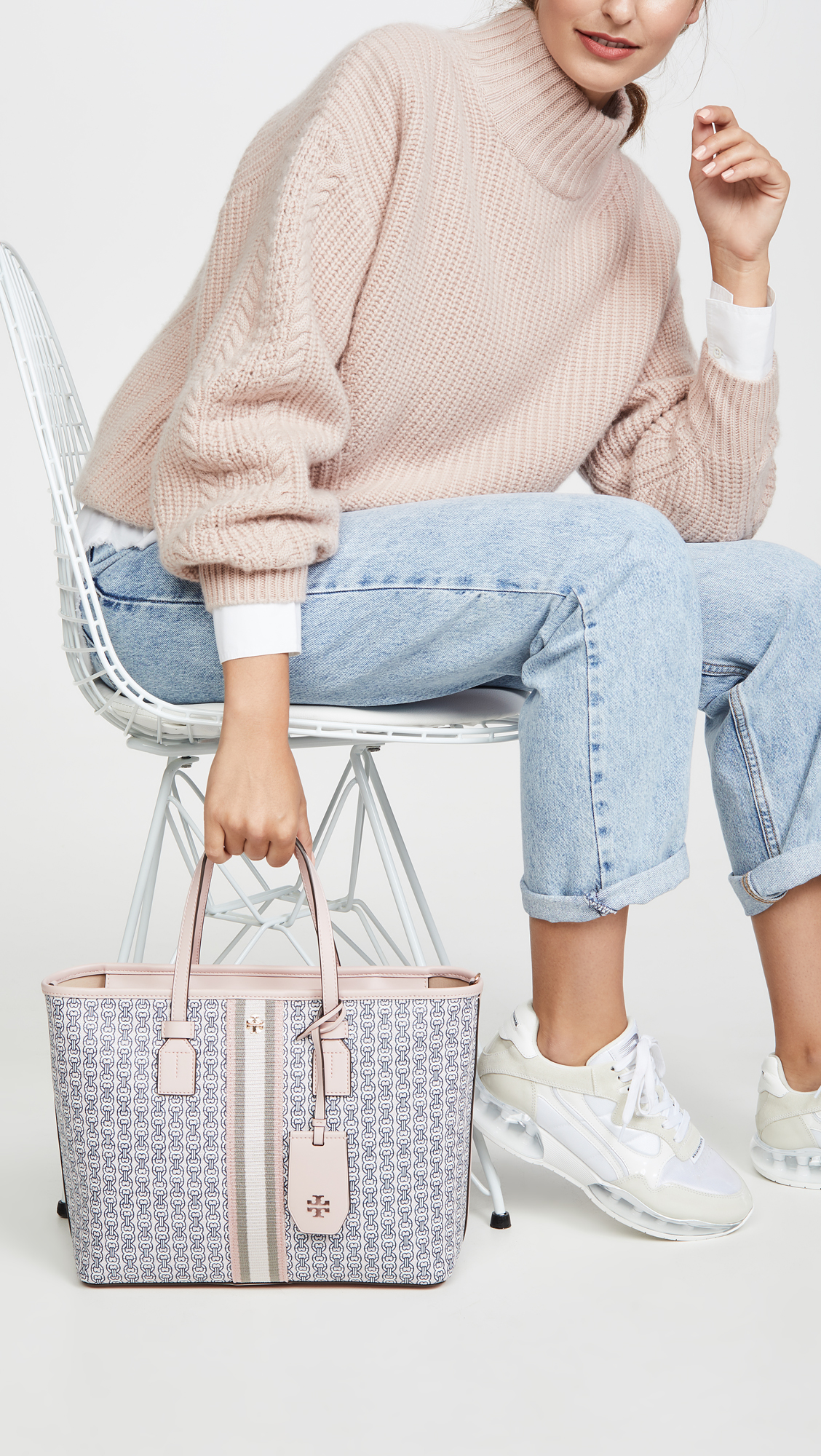 通勤包卫冕王!Tory Burch 双链式帆布小号手提袋 $228(约1469元)