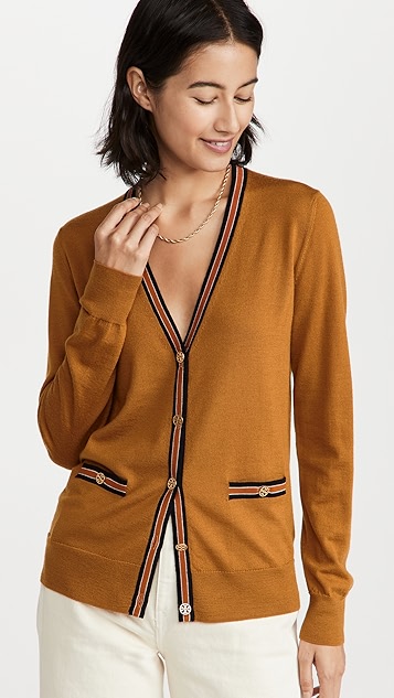 tory burch 汤丽柏琦 madeline 撞色系扣衫