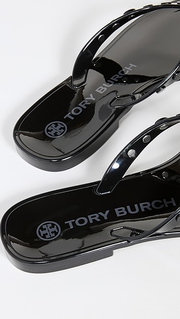 tory burch 铆钉果冻凉鞋