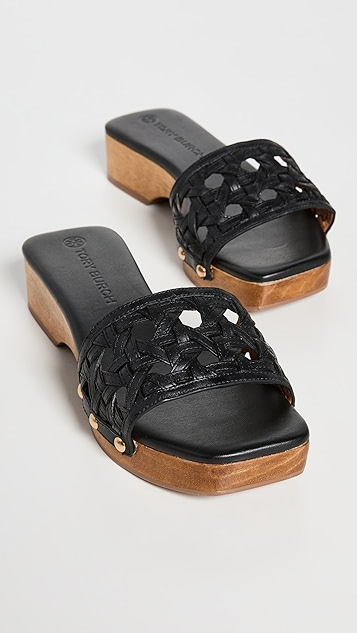 tory burch 汤丽柏琦 篮式编织木底鞋