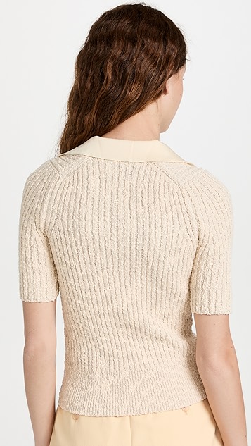 tory burch 罗纹针织马球衫