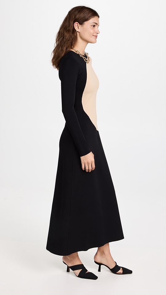 tory burch 汤丽柏琦 拼色直筒连衣裙