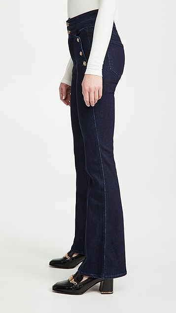 veronica beard jean beverly 侧边纽扣牛仔裤