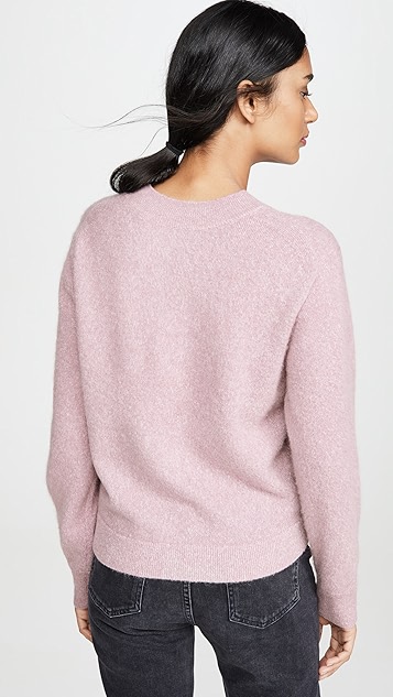 起绒圆领针织衫