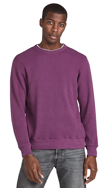 velva sheen 厚实蜂窝纹圆领运动衫 | shopbop