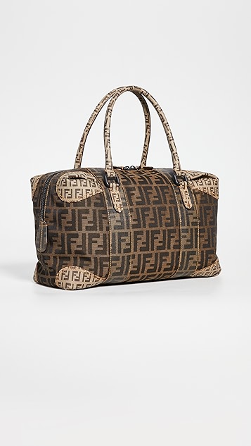 fendi 棕色波士顿包