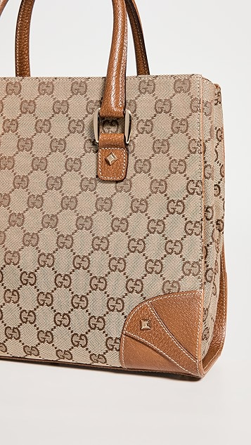 what goes around comes around gucci 棕色帆布包