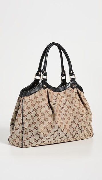 what goes around comes around gucci 黑色帆布包