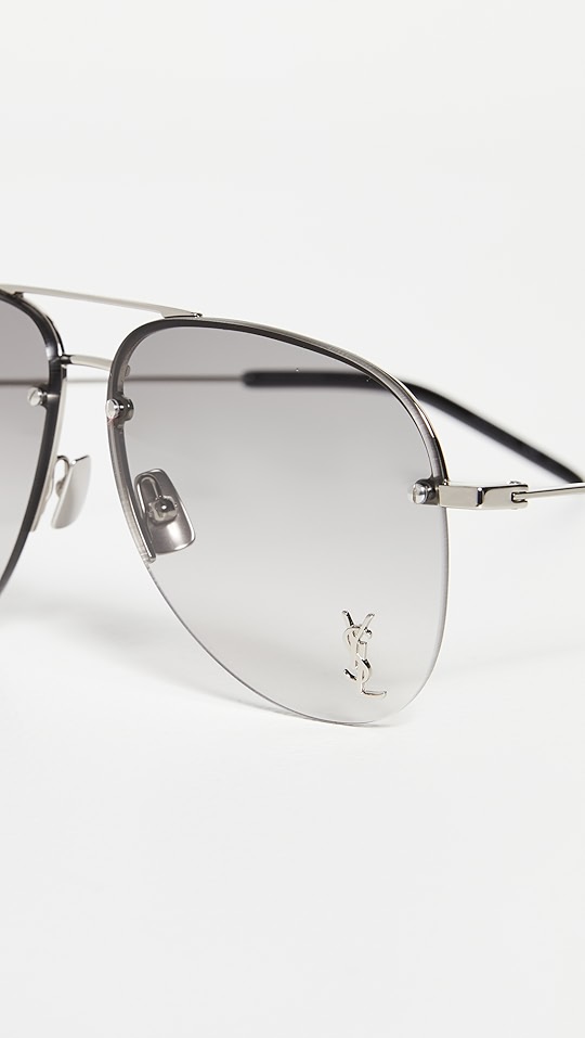saint laurent 经典 11 m 飞行员太阳镜 | shopbop