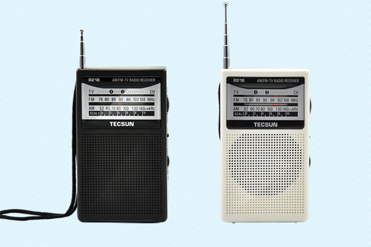 tecsun 德生 r-218 收音机(颜色随机,黑色白色)