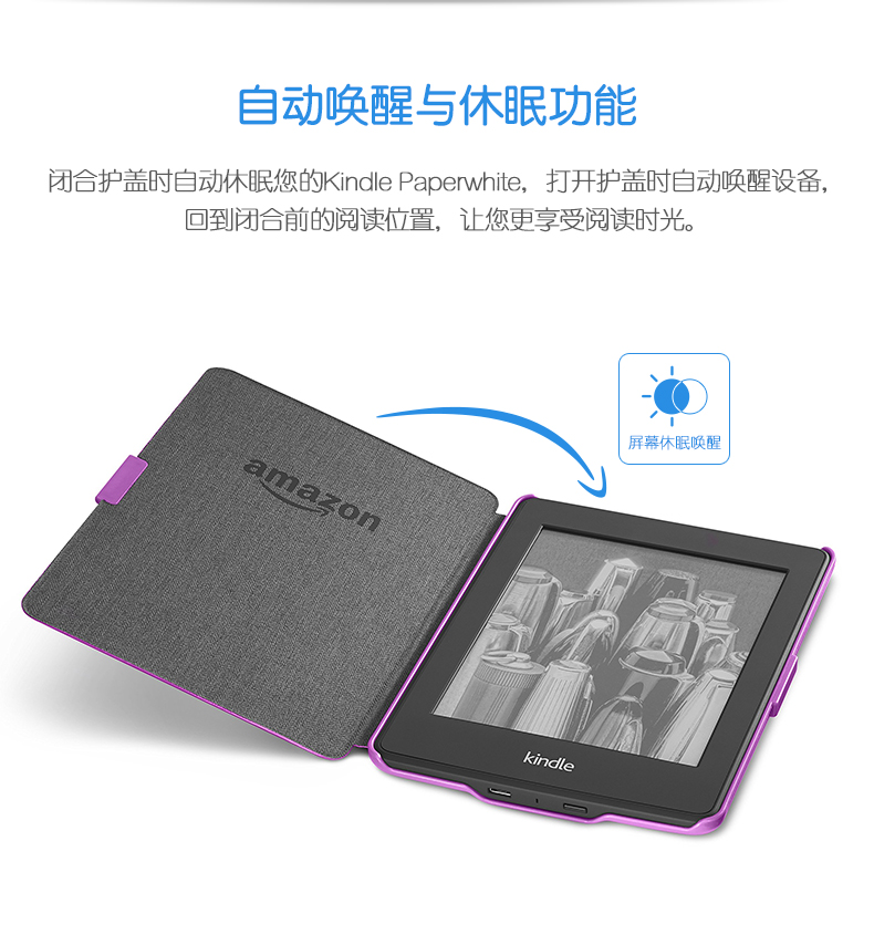 全新kindle品牌保护套 适用于第5代 第6代和第7代kindle Paperwhite 玫瑰红 Kindle商店 亚马逊中国