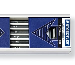 staedtler 施德楼 火星碳铅,2mm,2h,12 铅 : 亚马逊中国: 办公用品