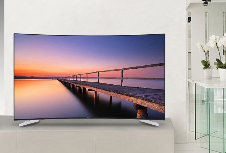 hisense 海信 led55e7c 55英寸 4k超高清 网络曲面智能电视 丰富影视