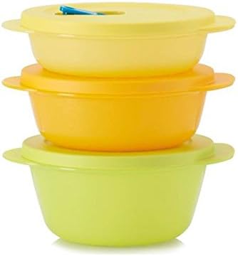 Tupperware Crystalwave 圆形套装黄色 橙色 亚马逊中国 厨具