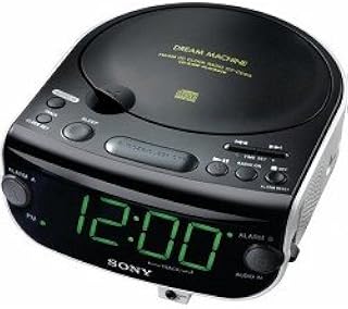 sony 索尼 icf-cd815 am/fm 立体声 cd 时钟收音机,带双闹钟(制造商已