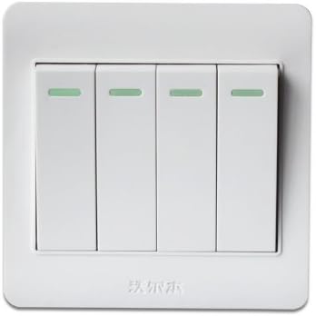 wellben 沃尔本 t20系列 四位单控开关 wlb/b-4k1(瓷白)