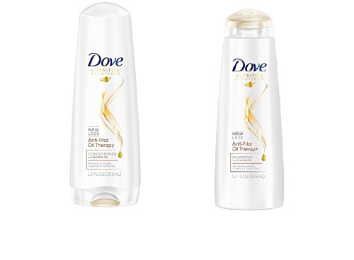 Dove Anti-Frizz Oil * Shampoo and Conditioner Set,12 oz.