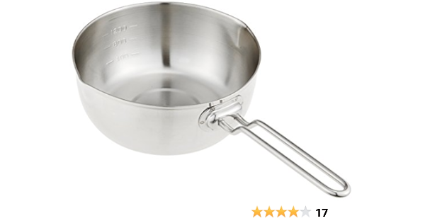 远藤商事业务用雪平锅18厘米连体握柄带刻度三层钢不锈钢日本制造