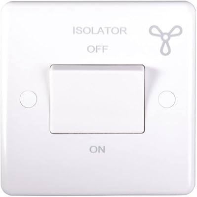 eurolite 增强白色塑料 10a 3 极风扇隔离开关