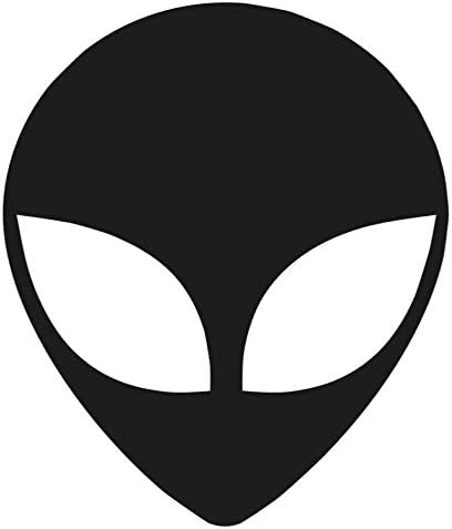 7cm 贴花 {黑色} - roswell 外星,面积为 51,太空船,诱惑,飞碟,星球