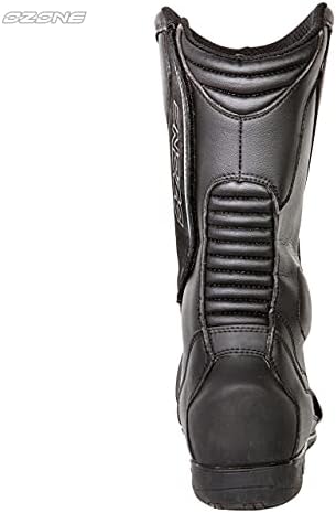 ozone force 摩托车靴耐用材料 硬鞋跟脚踝和胫骨保护 防滑鞋底反光