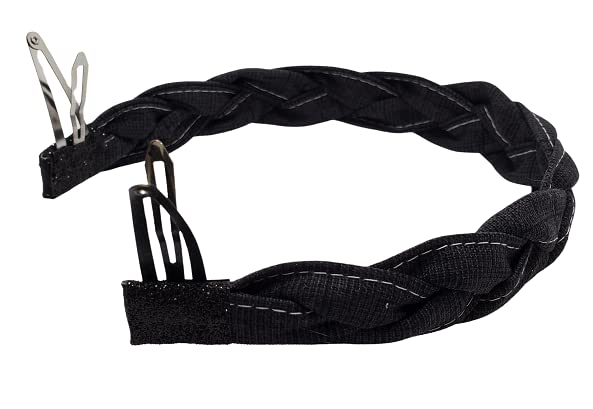 YoBandz stylish clip-on headband for women, men and children. Flexible, non-slip and durable. No more painful headbands, our thing. Just snap it up (Denim Black)