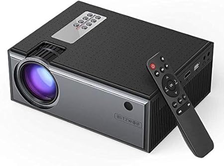 视频投影机 Blitzwolf 高清lcd 迷你投影仪支持1080p 2800流明 便携式家庭影院电影投影仪 带遥控器 可与电视盒 Ps4 Hdmi Vga Av Usb 笔记本电脑 Dvd 兼容 数码影音 亚马逊中国