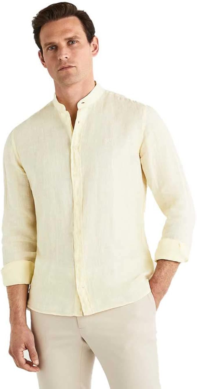 hackett london 男士服装 dyed linen ps 衬衫