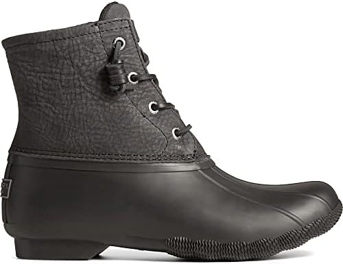 sperry 女式海水绗缝尼龙雨靴, 黑色皮革, 11 : 亚马逊中国: 鞋靴