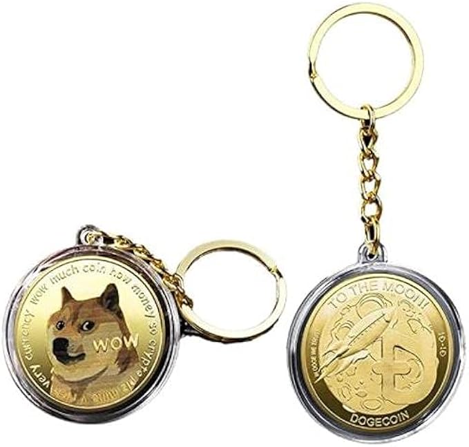 gogecoindogecoin钥匙链加密货币tothemoonhodldogefatherplayful