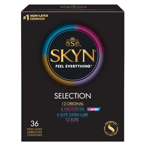 SKYN Selection Non-Latex * Set - Contains SKYN Elite, Original, Excitement, Extra Lubrication,* set,36 packs