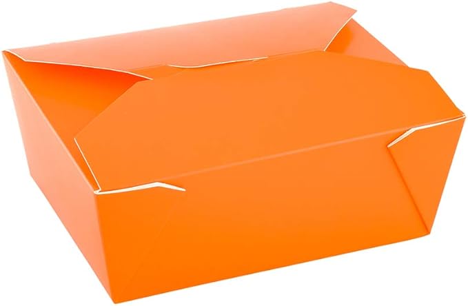 3 克)长方形橘色纸 #4 生物盒取出容器 - 8 1/2" x 6 1/4&amp